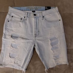 American Eagle Destroyed Denim Shorts Core Flex